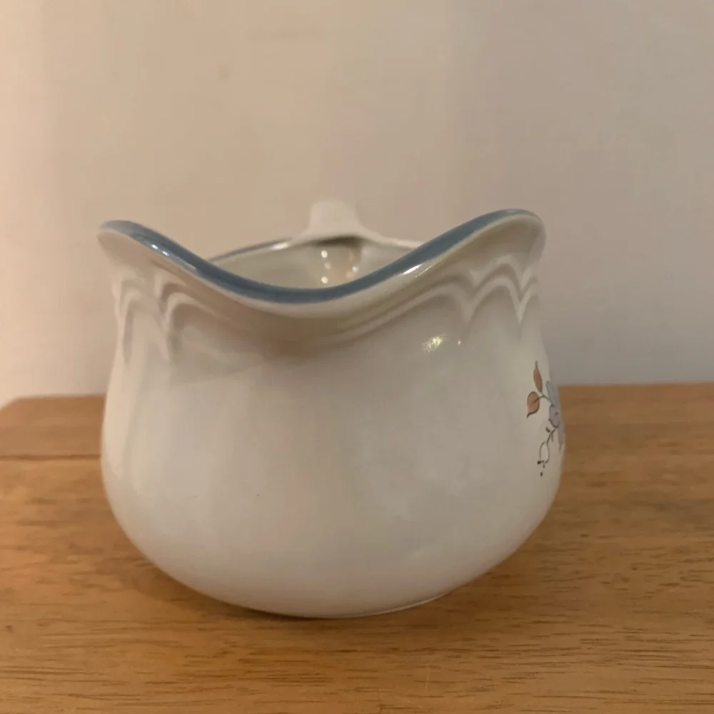 Cordella Blue Bonet Large Gravy Boat Stoneware Collection Vintage